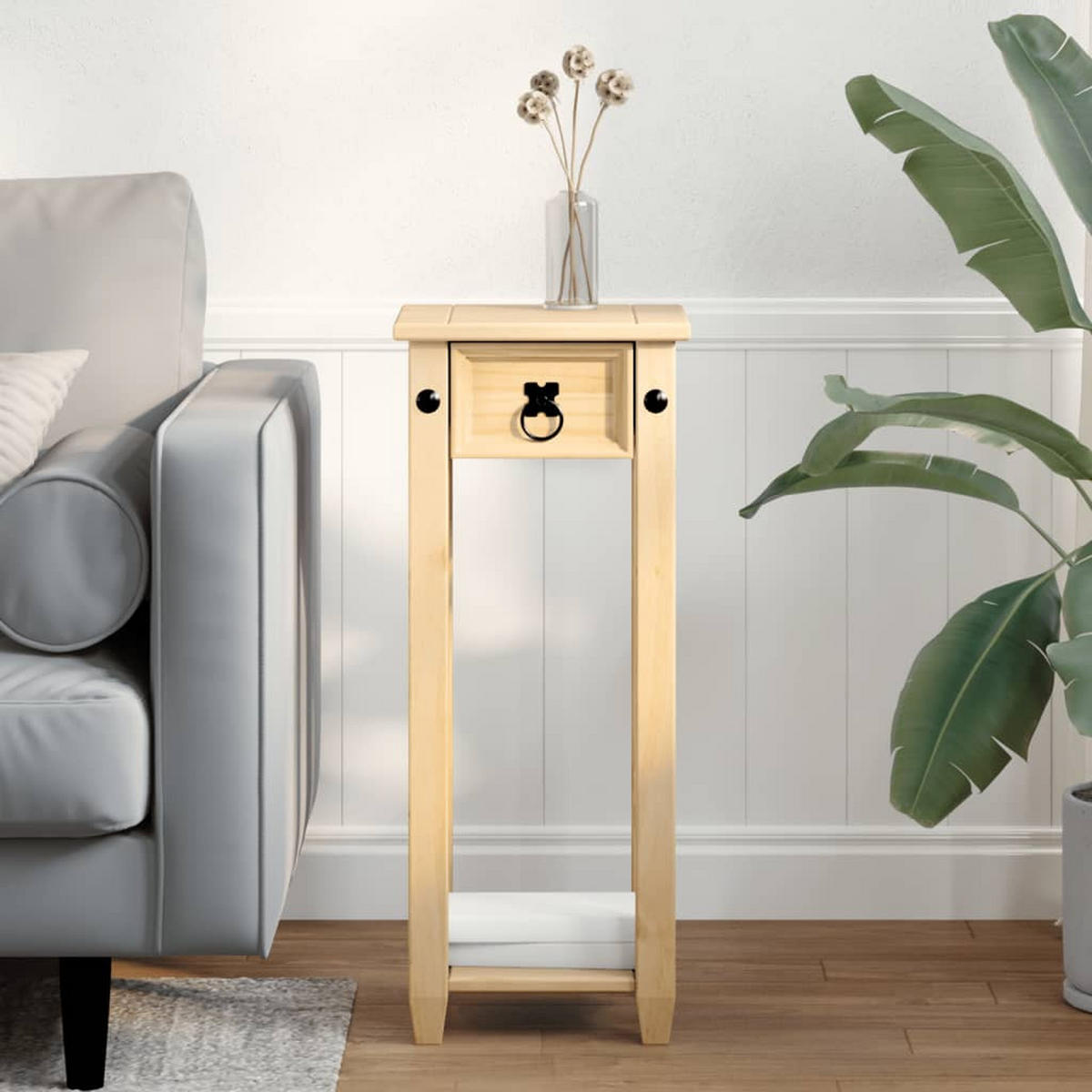 PFLANZENSTÄNDER Corona 30/30/73 Cm Massivholz Kiefer - Braun, Holz (30/73/30cm) - vidaXL