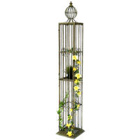 ROSENSÄULE Rosenturm Rankhilfe Metall 230 cm - Grün, Metall (38/230/38cm) - DanDiBo