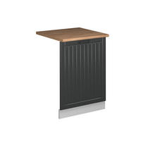 GESCHIRRSPÜLBLENDE Fame-Line Anthrazit Landhaus 60 cm , AP Eiche - Anthrazit/Weiß, Holzwerkstoff (60/81.8/1.6cm) - Vicco