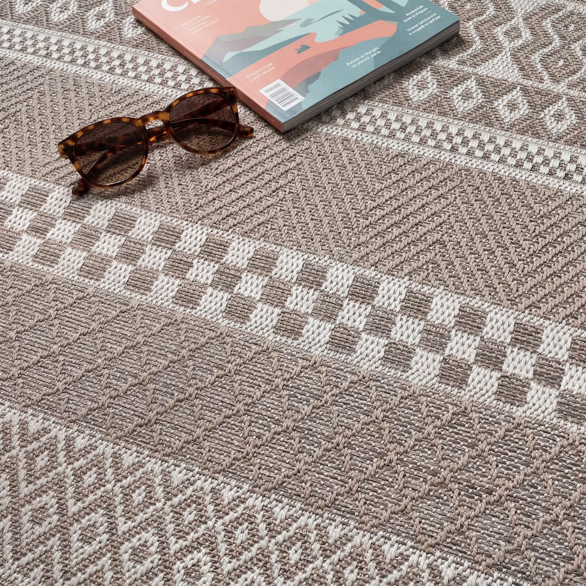 OUTDOORTEPPICH 80/80 cm Vermont 183 - Beige, Kunststoff (80/80cm) - Paco Home