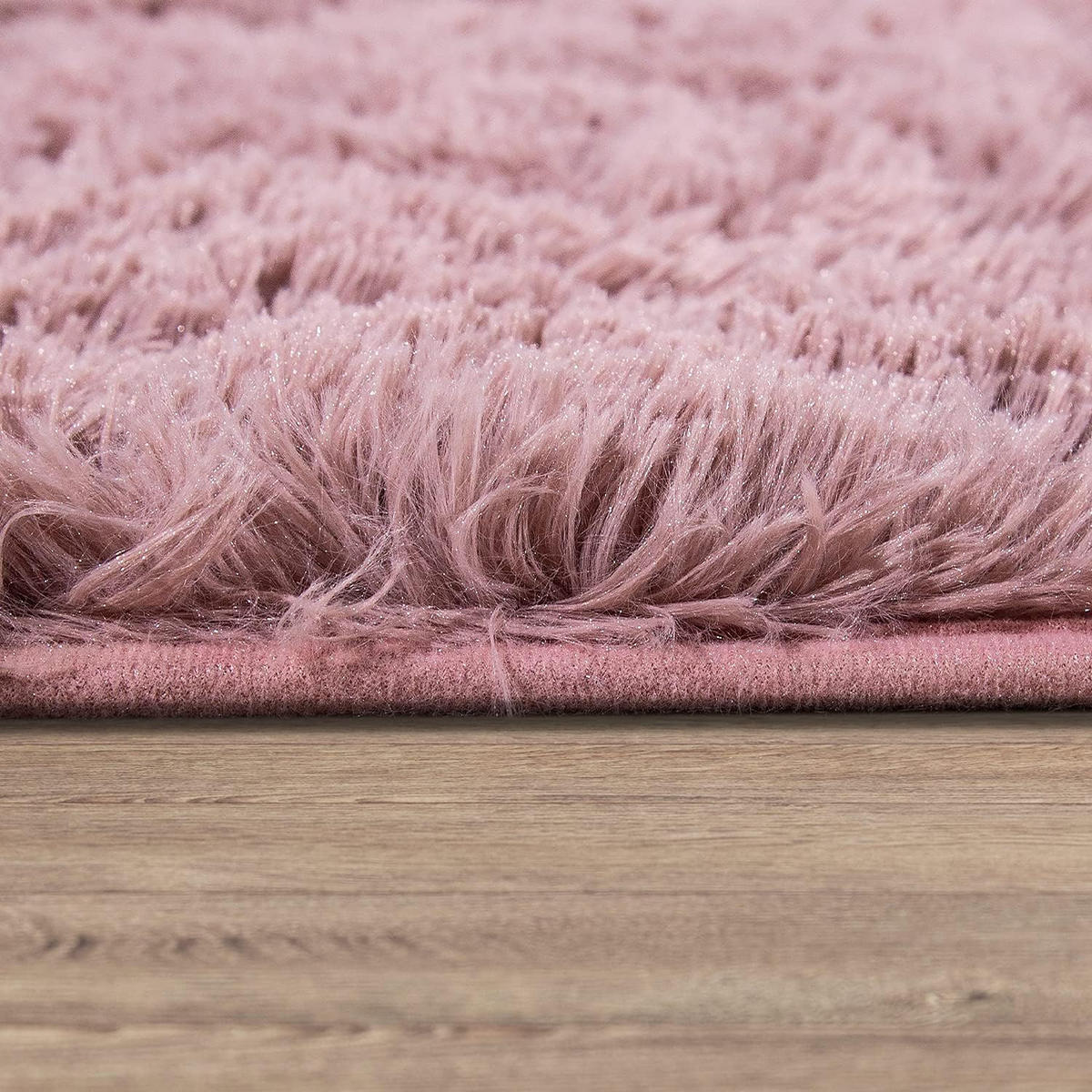 HOCHFLORTEPPICH 200/200 cm Silky 591 - Rosa, Textil (200/200cm) - Paco Home