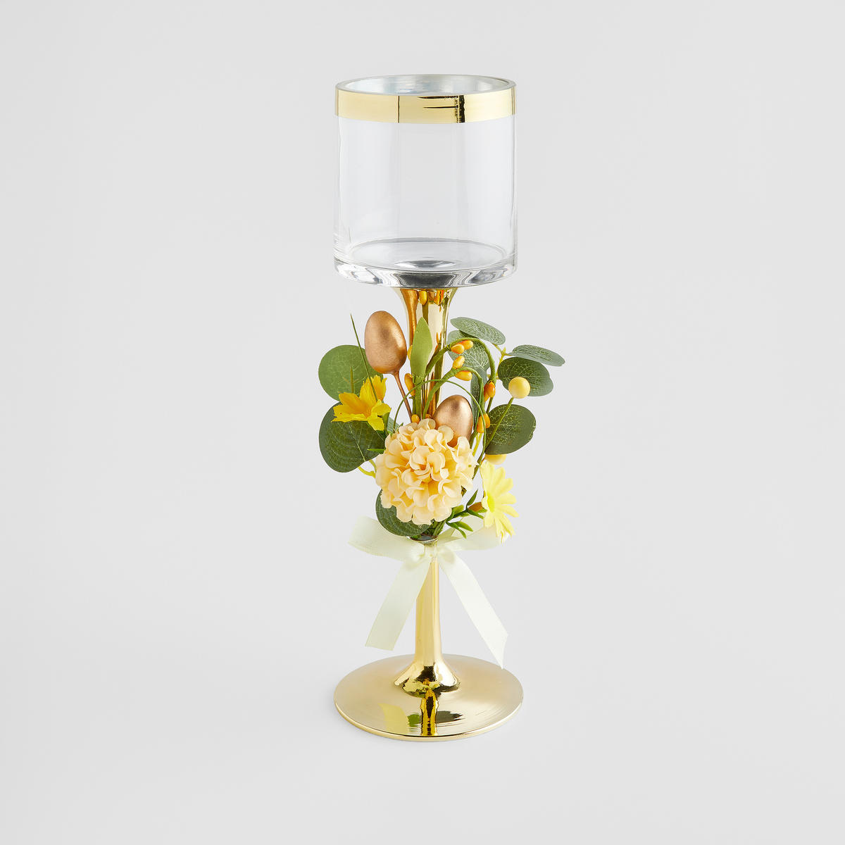 KERZENSTÄNDER Giallo - Goldfarben, Metall (9/30/9cm) - home&you