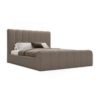 POLSTERBETT 140x200 Valetta mit Bettkasten, Bouclé Dunkelgrau - Dunkelgrau, Holz/Textil (140/200cm) - Emporius