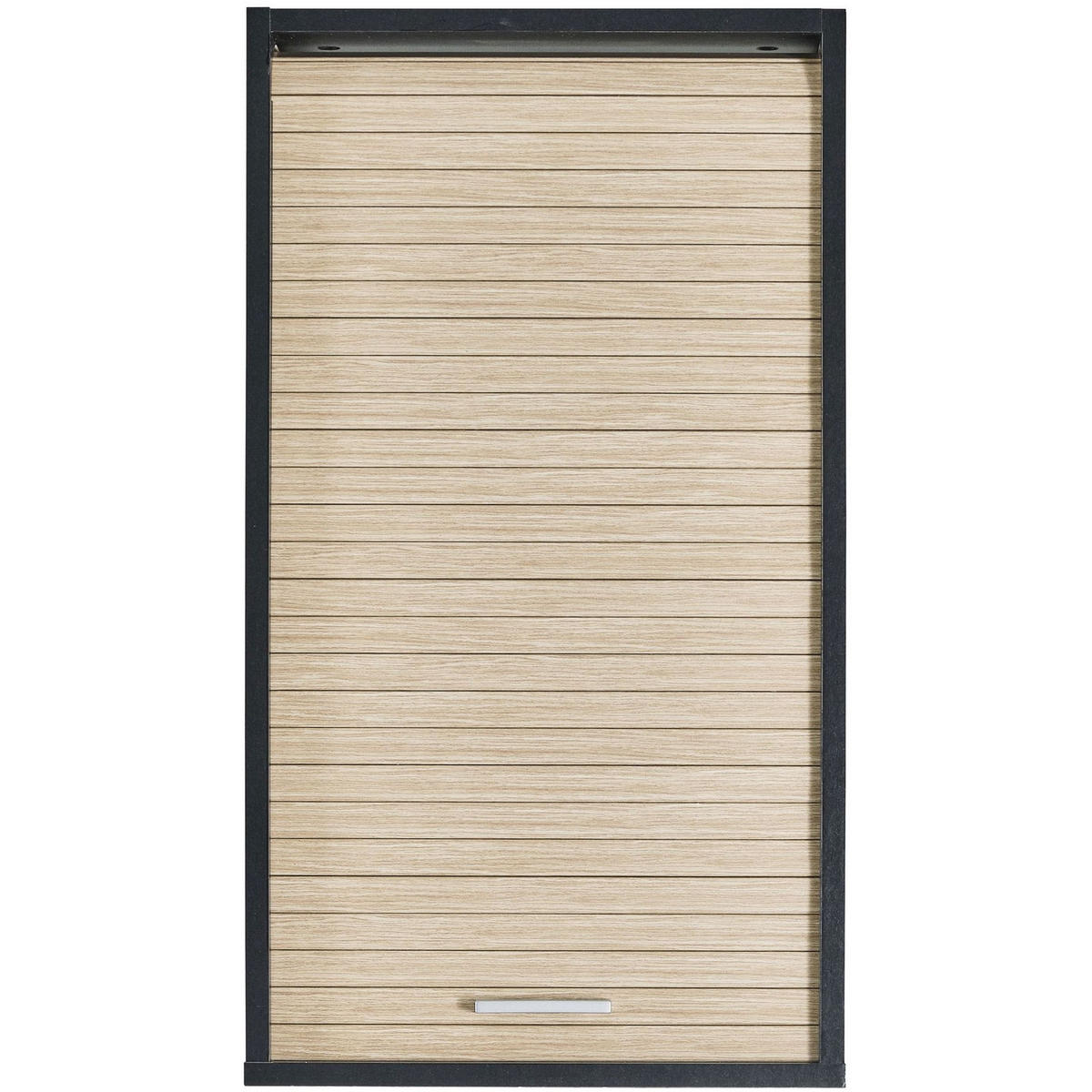 KÜCHENOBERSCHRANK mit Rolladentür 35/40/72cm - Schwarz, Holzwerkstoff (40/72/35cm) - Simmob