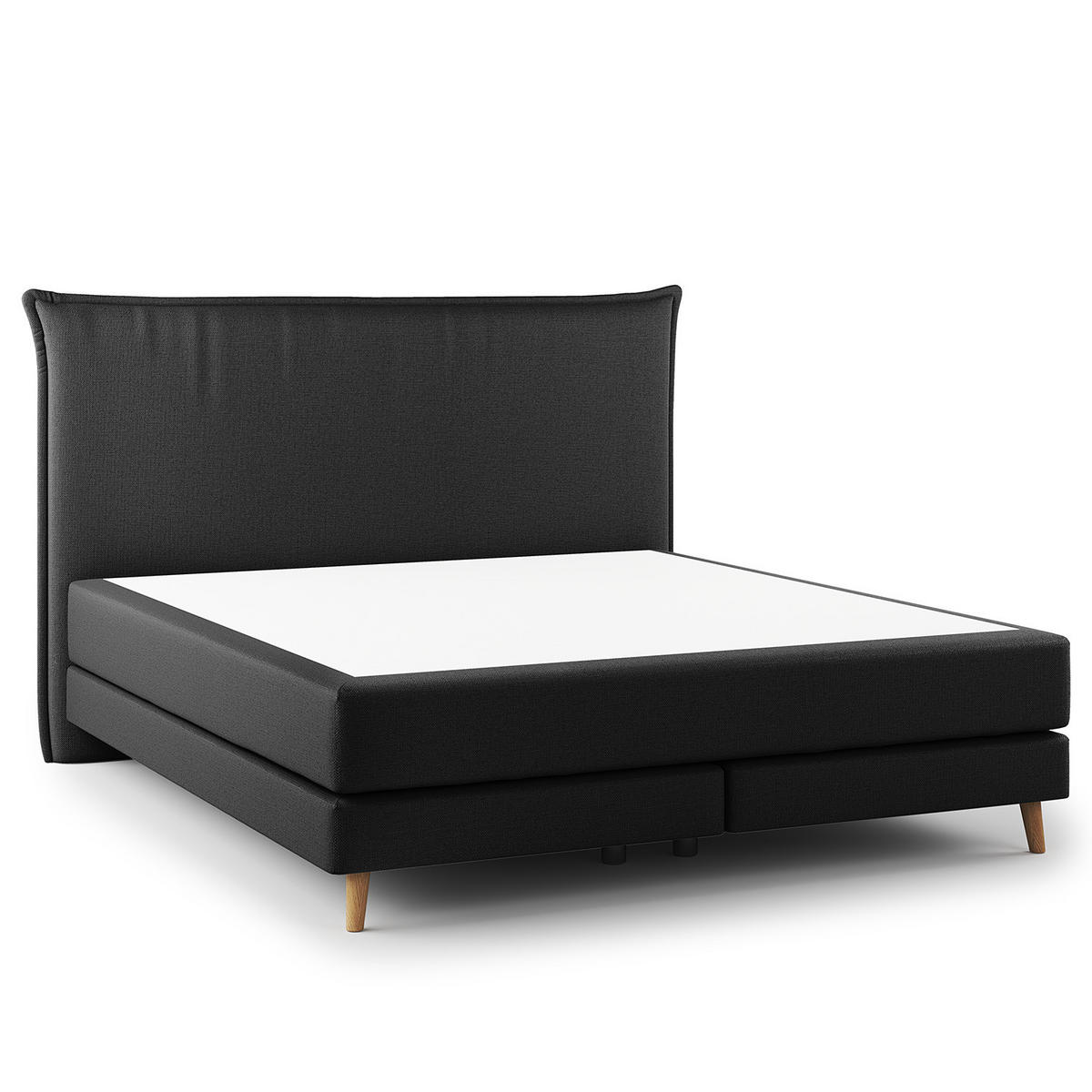 BOXSPRINGBETT - Klassisch - Schwarz, Holz (180/200cm) - home24