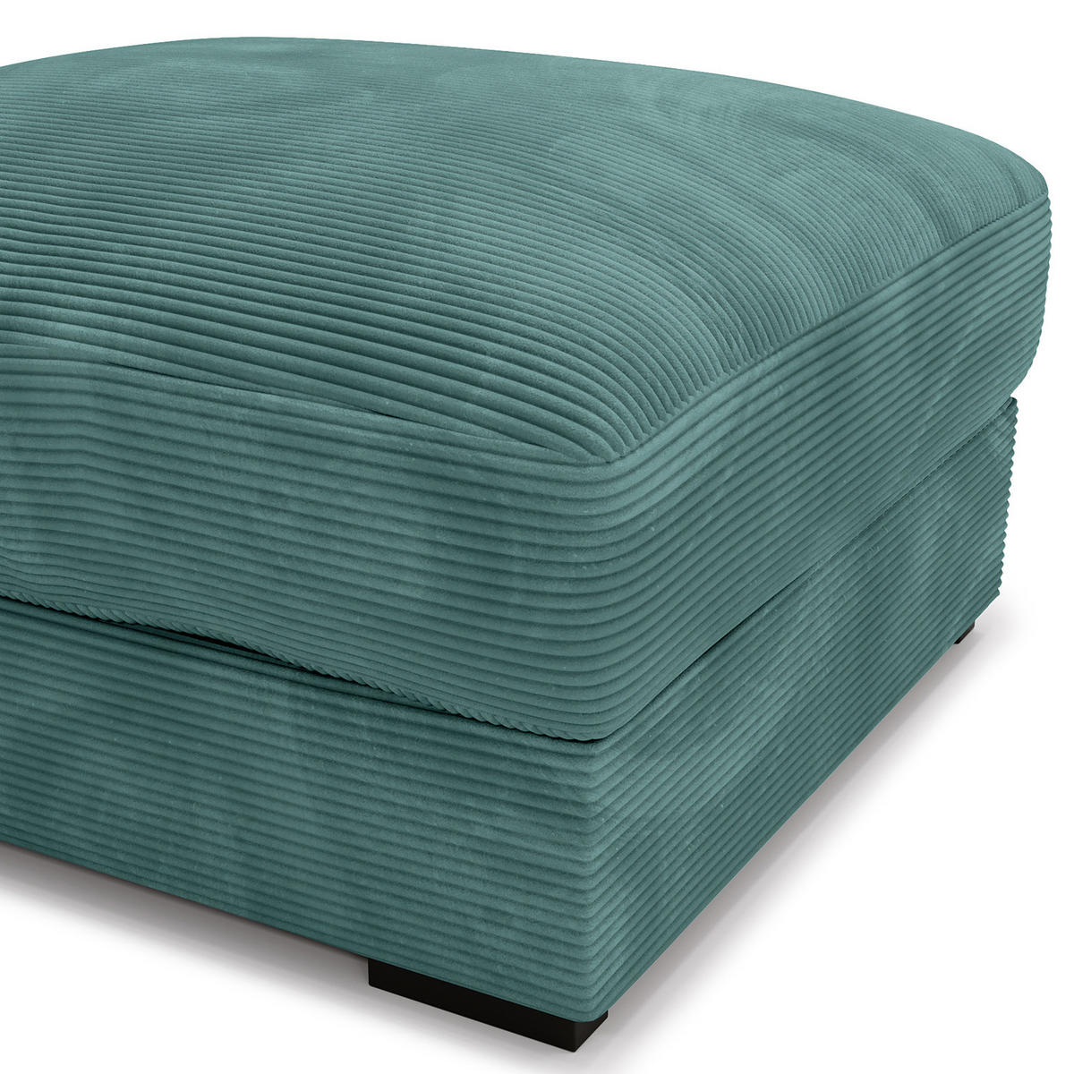 POLSTERHOCKER - Blau/Schwarz, Kunststoff/Textil (92/42/92cm) - home24