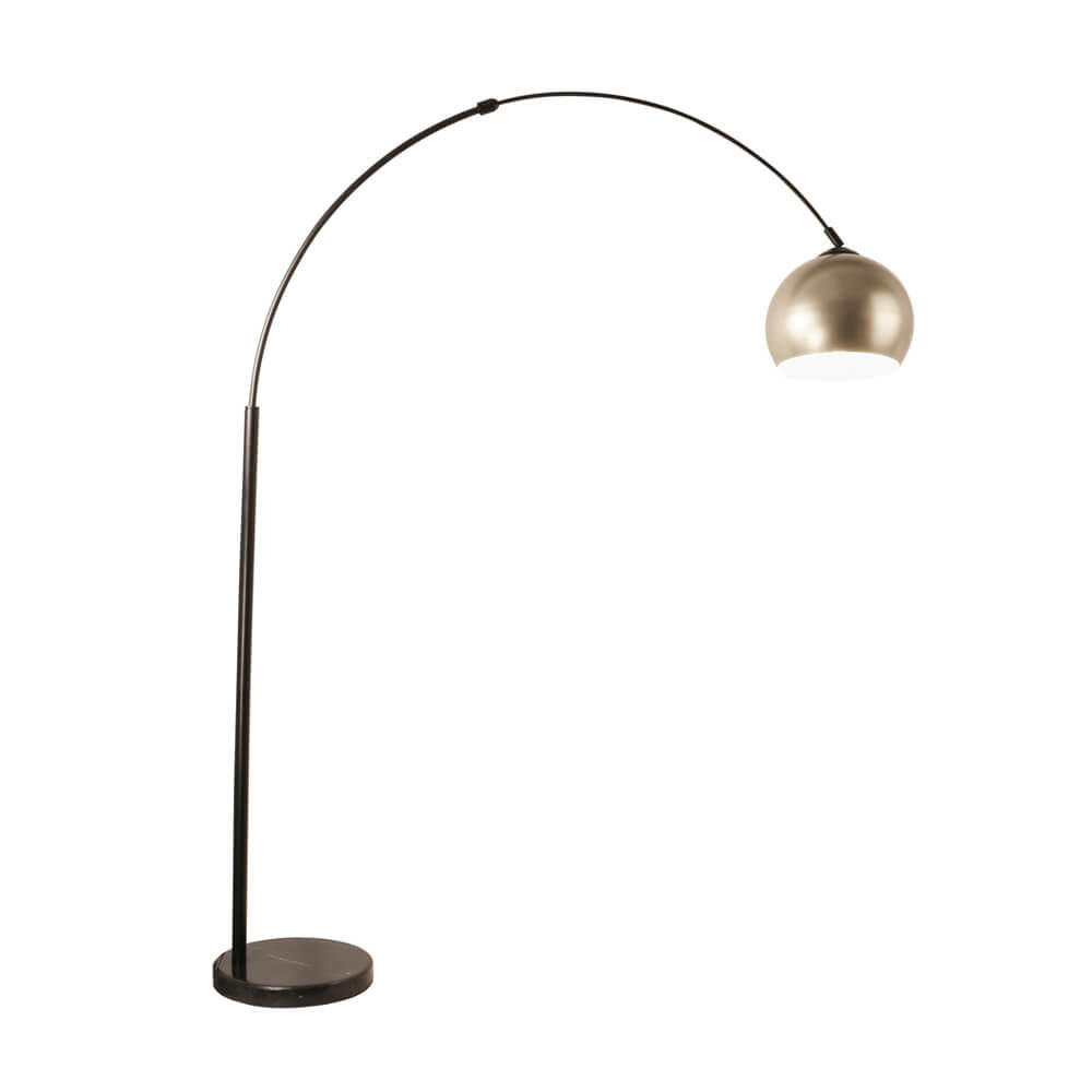 BOGENLAMPE TALIA - Gold, Bogenlampe - Beige, Metall (35/145/200cm) - Home Deluxe