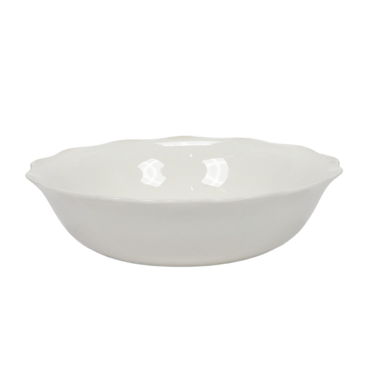 SALATSCHÜSSEL Alma Weiß 22,7/22,7/6,5 cm - Weiß, Keramik (22.7cm) - Secret de Gourmet
