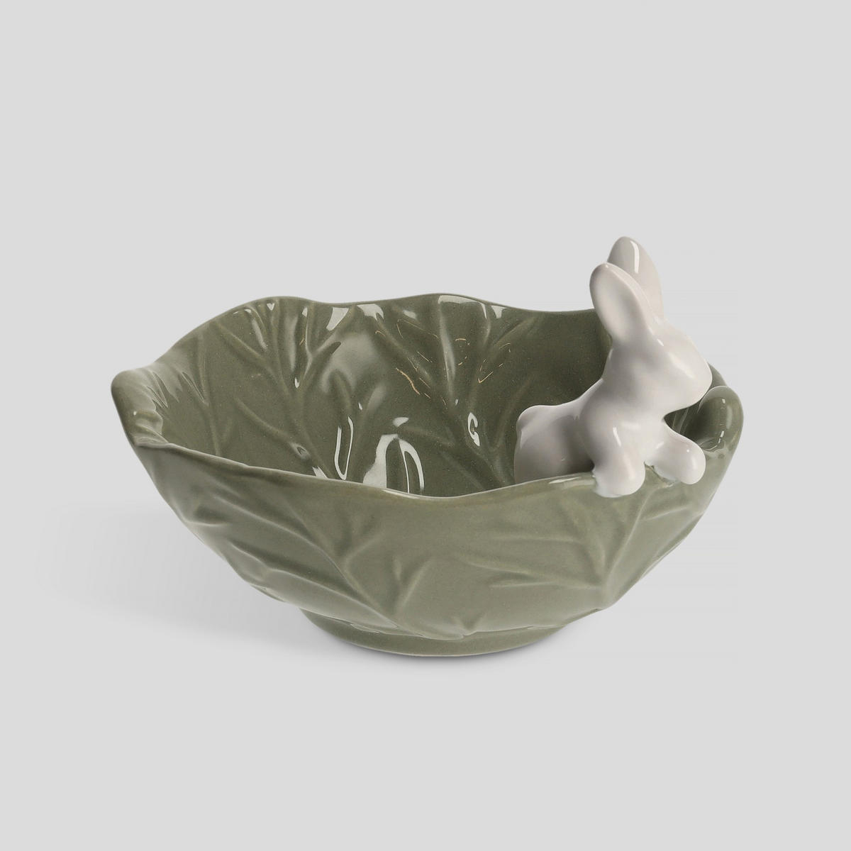 MINI-SCHALE Whitebunny - Hellgrün, Keramik (14/11/14cm) - home&you