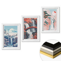 WANDBILDER 3er-Set - 20x30 cm Weißer Rahmen - Wasserfälle, Berge, Brücken, Bäume - Weiß, Kunststoff (20/30cm) - ArtPrintCave