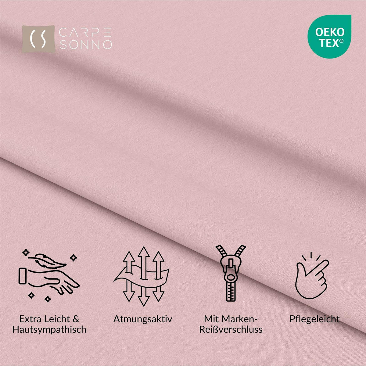KISSENBEZUG 40x40 cm aus 100% Mikrofaser, Kissenhülle Rosa Einfarbig - Rosa, Textil (40/40cm) - Carpe Sonno