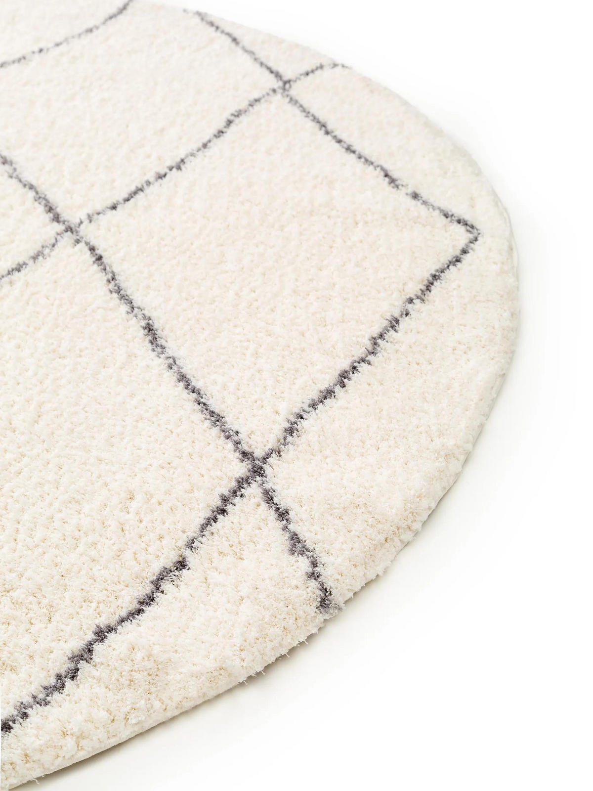 HOCHFLORTEPPICH rund Benno Cream ø 120 cm rund - Creme, Textil (120/120cm) - benuta Nest
