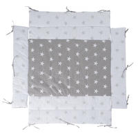 LAUFGITTEREINLAGE , Little Stars - Hellgrau, Textil (96/18/96cm) - Roba