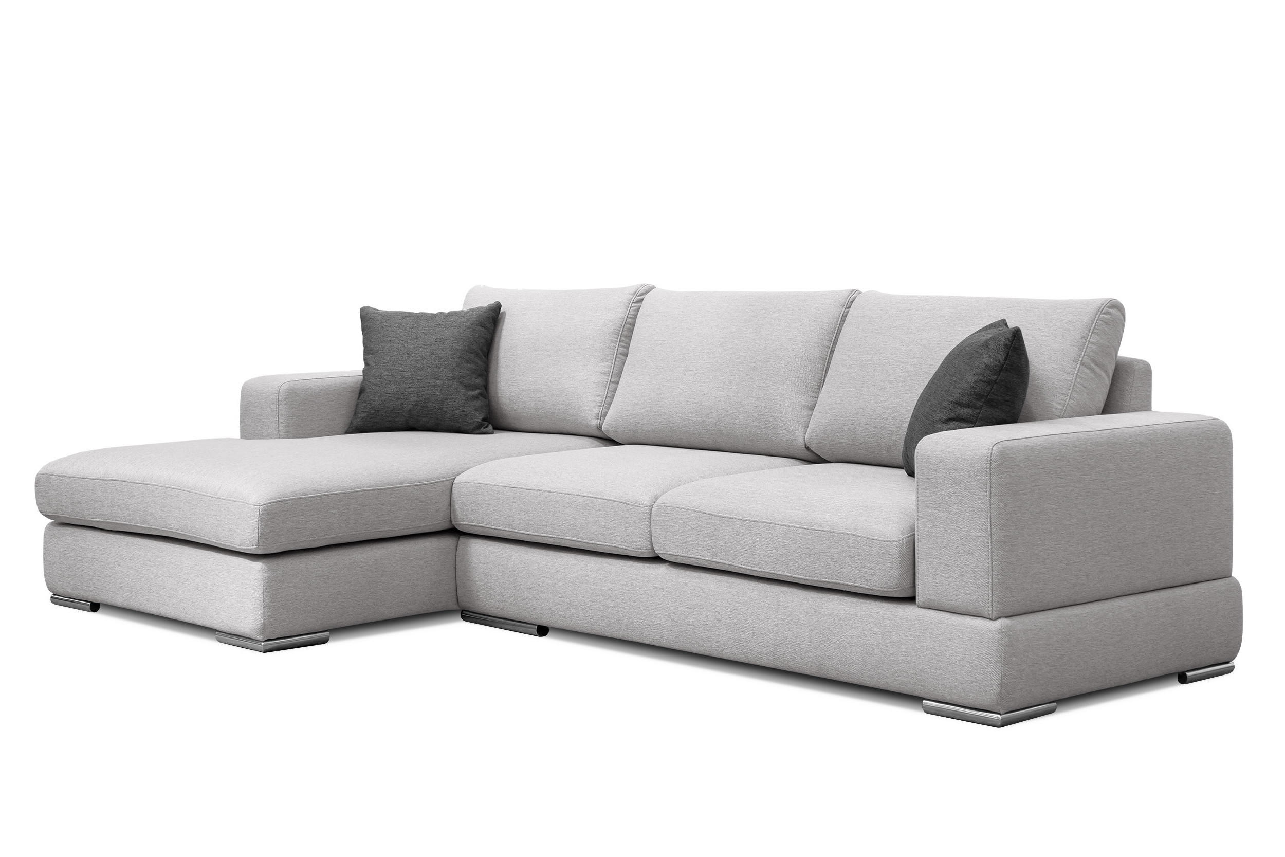 ECKSOFA OTTO 4-Sitzer, hellgrau - Hellgrau, Holzwerkstoff/Textil (159/279cm) - Courtois Laville