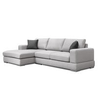 ECKSOFA OTTO 4-Sitzer, hellgrau - Hellgrau, Holzwerkstoff/Textil (159/279cm) - Courtois Laville