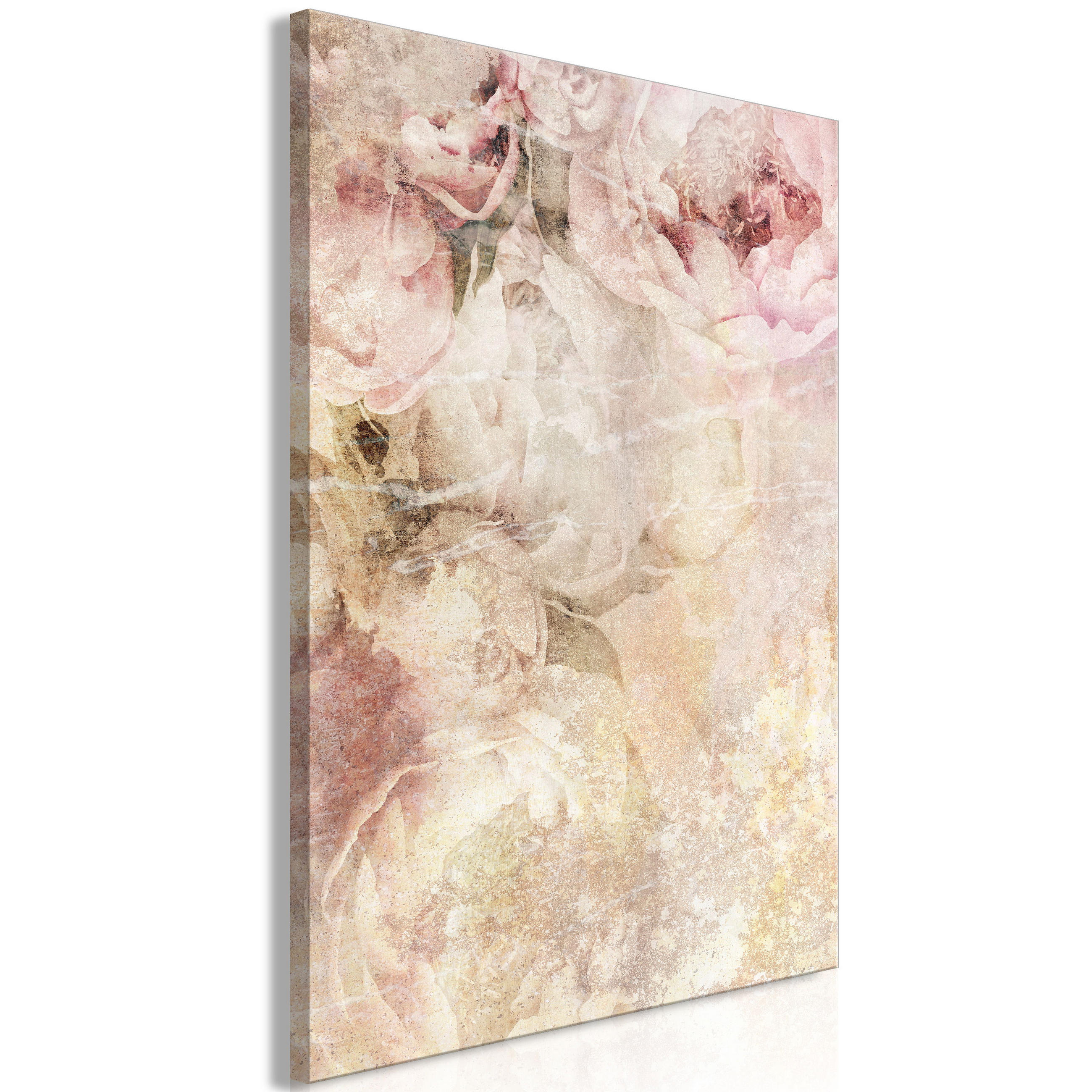 KUNSTDRUCK Rosa 40/60 cm - Pink/Beige, Textil (40/60cm) - KUNSTLOFT