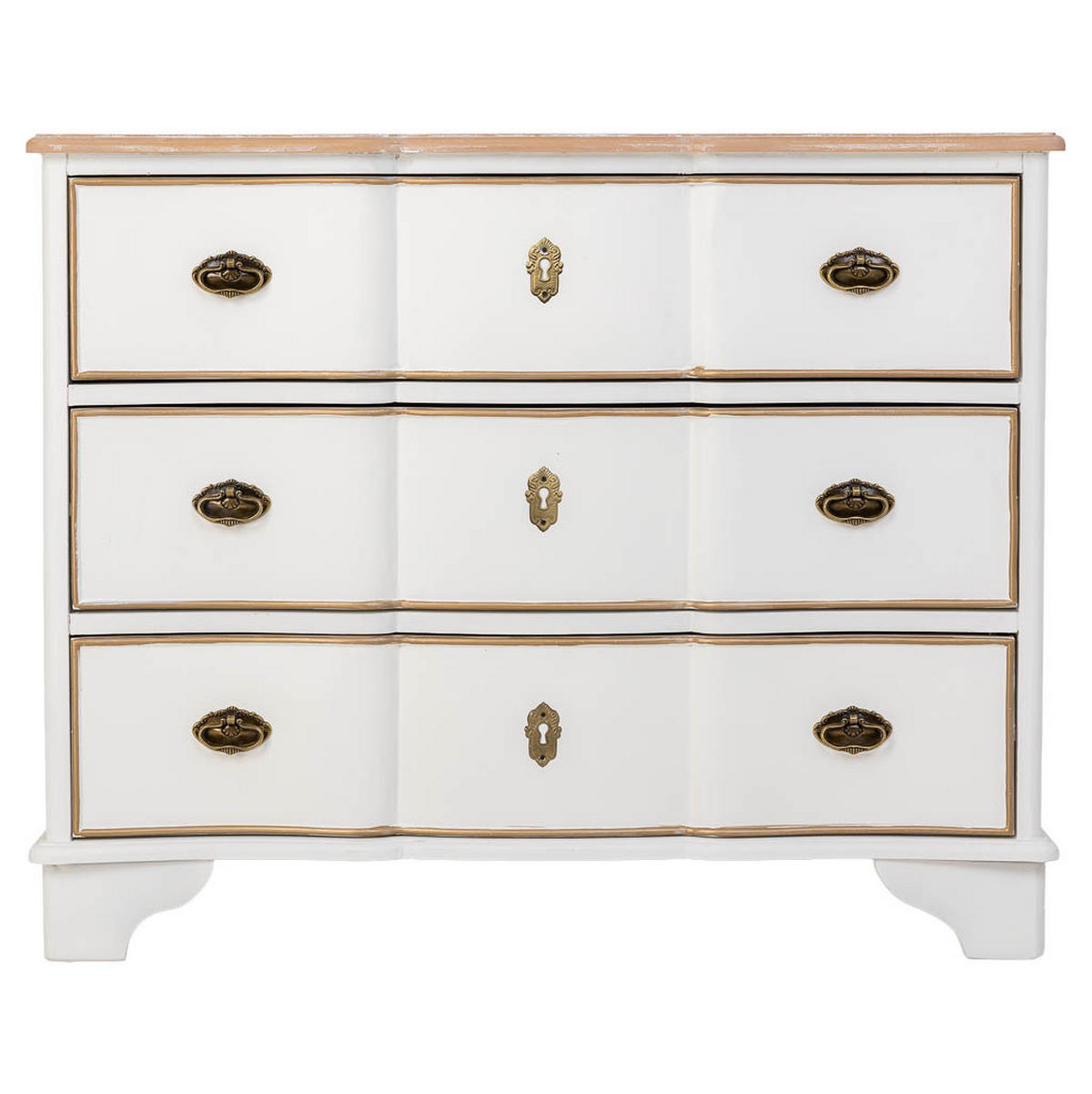 KOMMODE 100x50x80 cm - Weiß, Holz (100/80/50cm) - Wanderlust