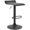 BARHOCKER Lederlook schwarz - Schwarz, Textil/Metall (36/63/39cm) - CLP