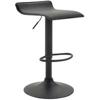 BARHOCKER Lederlook schwarz - Schwarz, Textil/Metall (36/63/39cm) - CLP