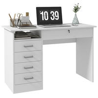 BÜROTISCH Weiß 1 Stück - Weiß, Holzwerkstoff (50/110/76cm) - GiPP