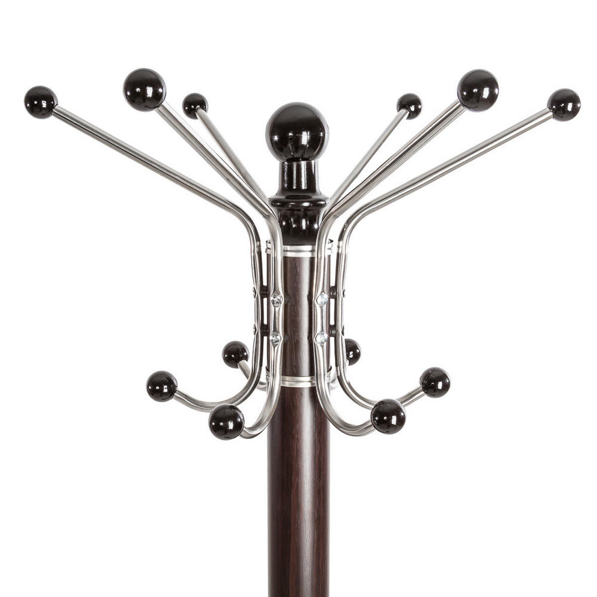 GARDEROBENSTÄNDER, 40 x 170 cm, schwarz/braun - Schwarz/Braun, Metall (40/140/40cm) - tectake