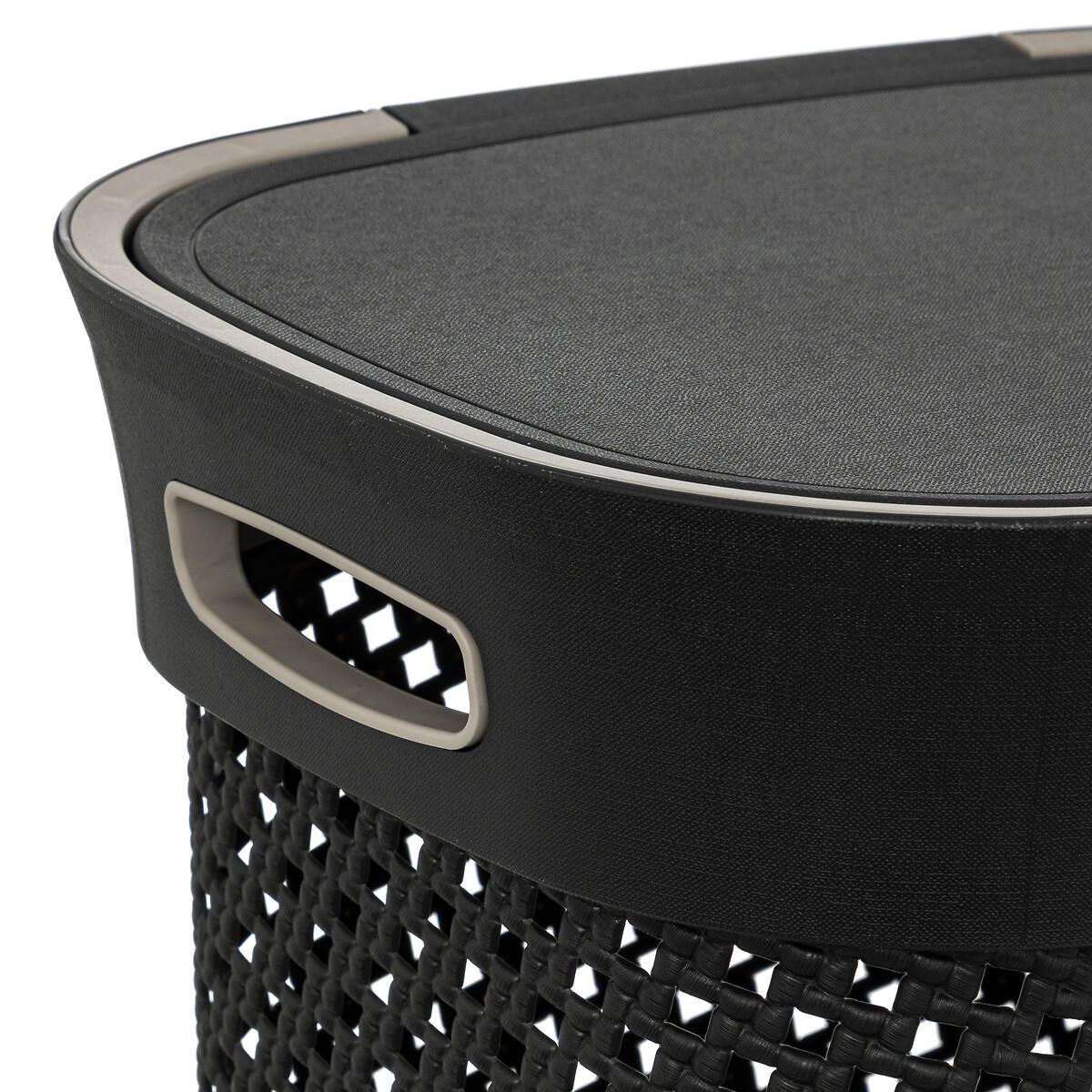 WÄSCHEKORB Hamper 60 l 42/33/61 cm - Anthrazit, Kunststoff (33/61/42cm) - 5five Simply Smart