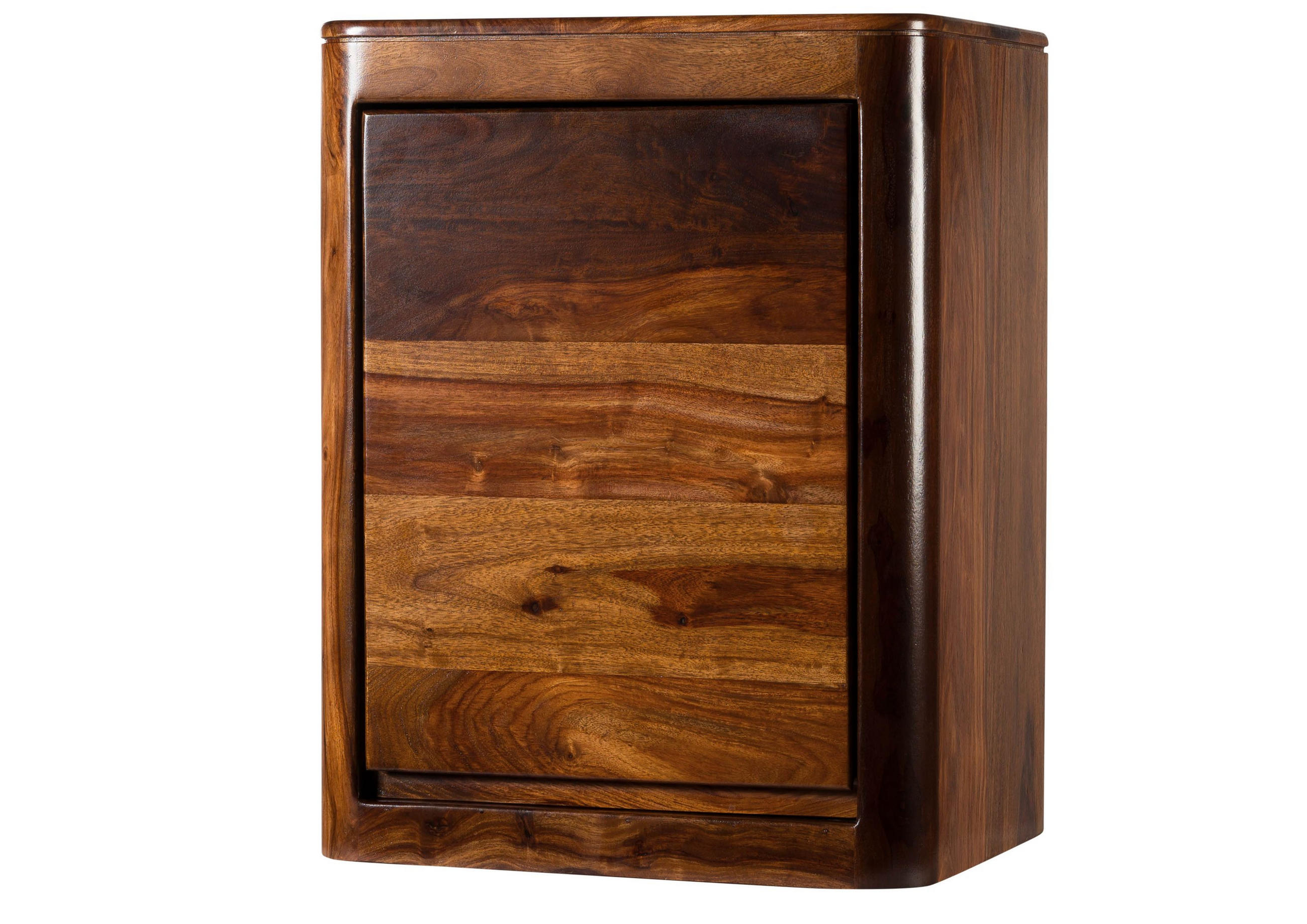 HÄNGESCHRANK Sheesham 50x35x65 walnuss lackiert TORONTO #318 - Dunkelbraun, Holz (50/65/35cm) - Massivmoebel24