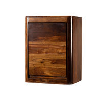 HÄNGESCHRANK Sheesham 50x35x65 walnuss lackiert TORONTO #318 - Dunkelbraun, Holz (50/65/35cm) - Massivmoebel24