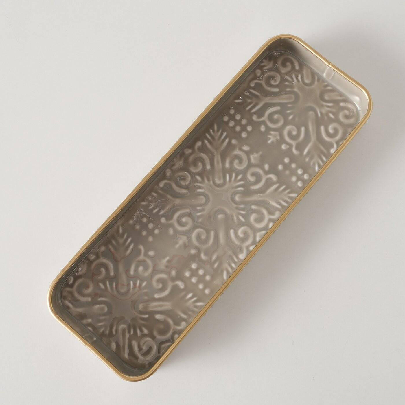 SCHALE Estama 35/13 cm - Taupe, Metall (35/3cm) - Boltze Home