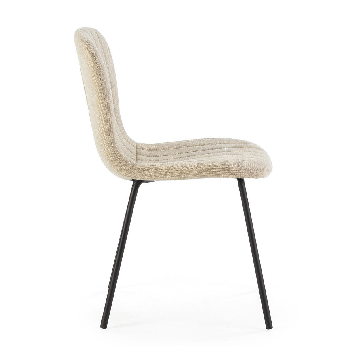 STUHL 4er-Set Lucky beige Stoff - Beige, Textil/Metall (46/85/57cm) - VS Venta-stock