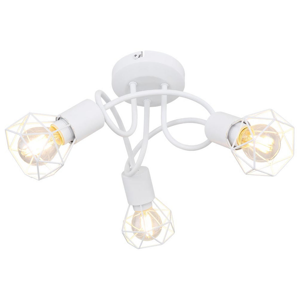 LED DECKENLEUCHTE Metall Weiß Rund - Weiß, Metall (36/36/20cm) - Globo Lighting