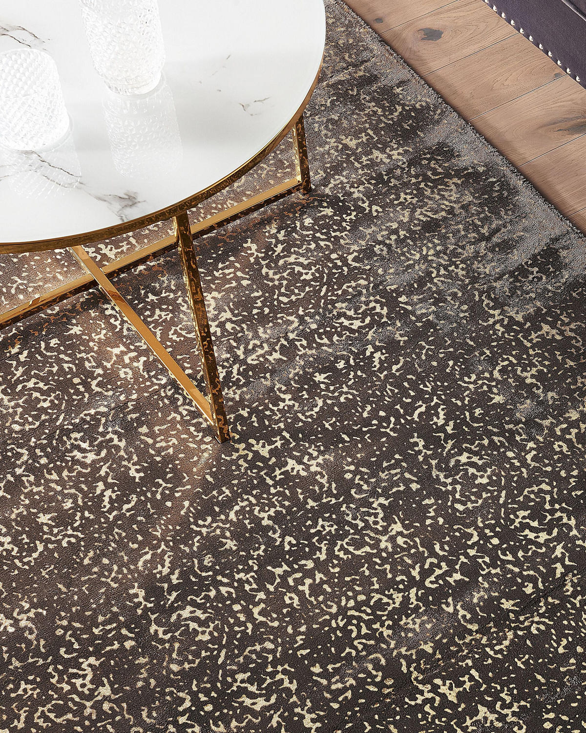 KURZFLOR-TEPPICH Esel 200/140 cm - Grau, Naturmaterialen (140/200cm) - Beliani