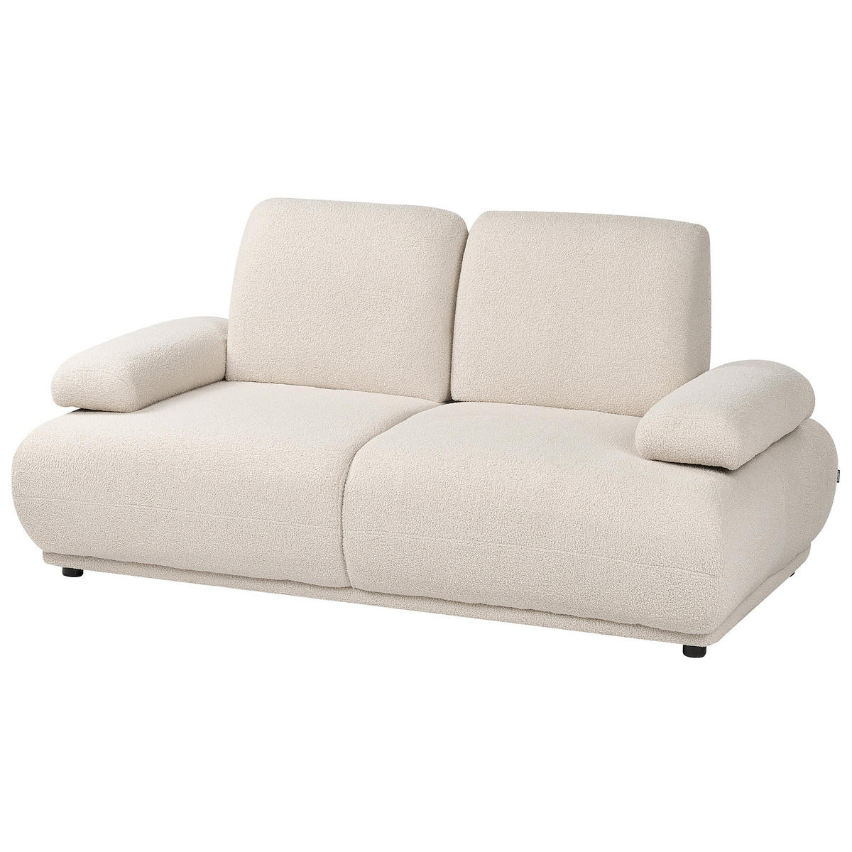 2-SITZER-SOFA Bouclé Cremeweiß Nacka - Creme, Textil (174/89/110cm) - Beliani