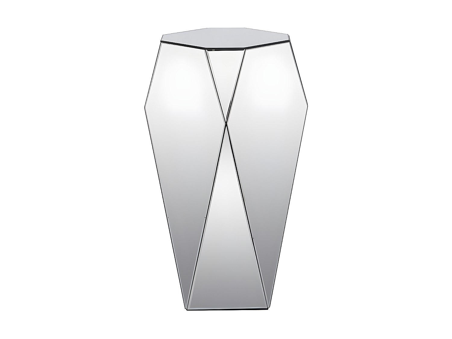 BEISTELLTISCH - 30.7 cm x 30.7 cm - Glas - Silberfarben - SIGRID - Silberfarben, Glas (30.7/30.7/71cm) - Vente-Unique