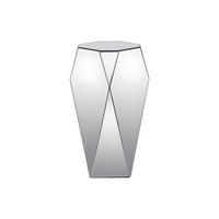 BEISTELLTISCH - 30.7 cm x 30.7 cm - Glas - Silberfarben - SIGRID - Silberfarben, Glas (30.7/30.7/71cm) - Vente-Unique