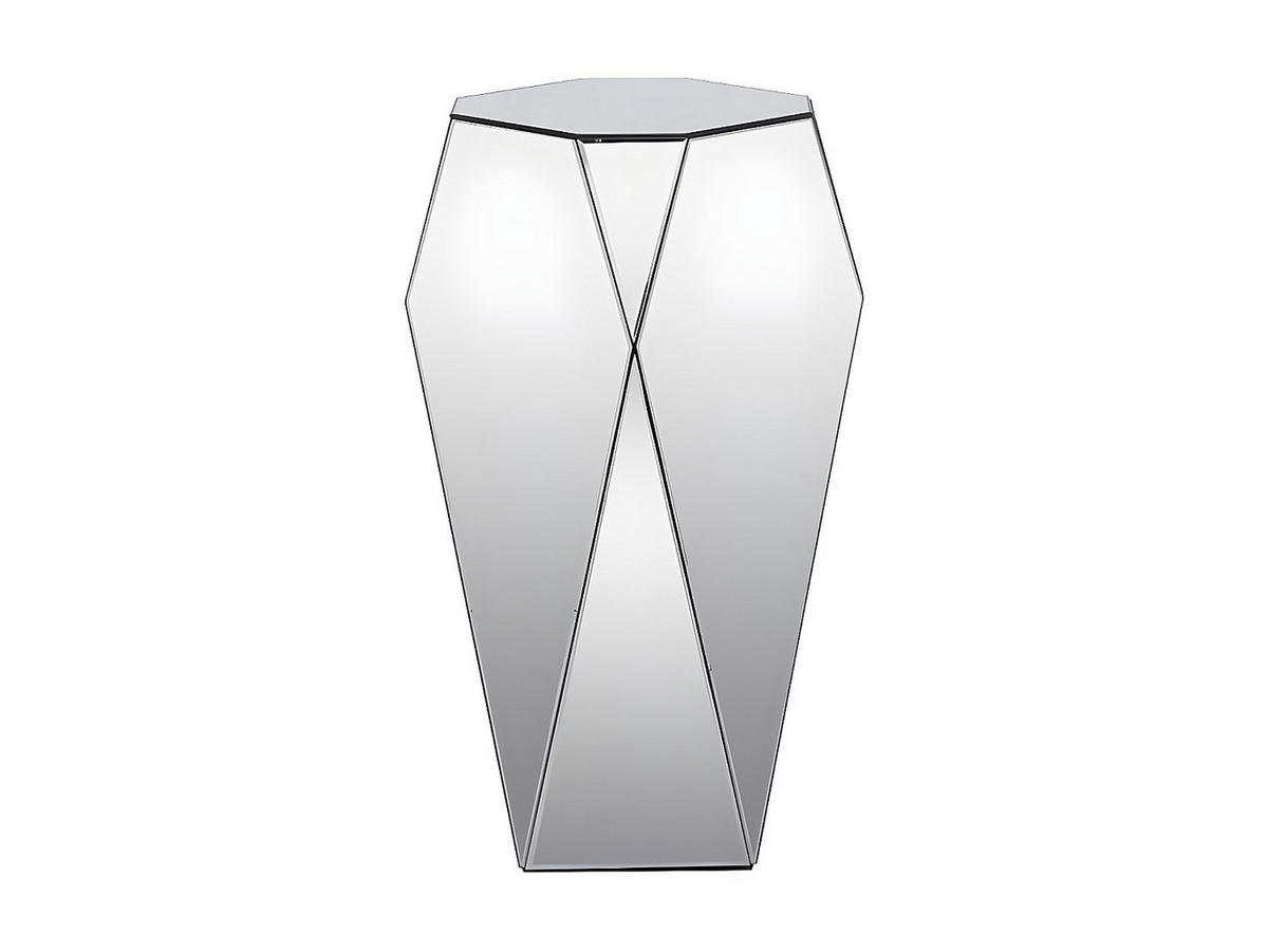 BEISTELLTISCH - MDF & Spiegel - Silberfarben - SIGRID - Silberfarben, Glas (30.7/30.7/71cm) - Pascal Morabito