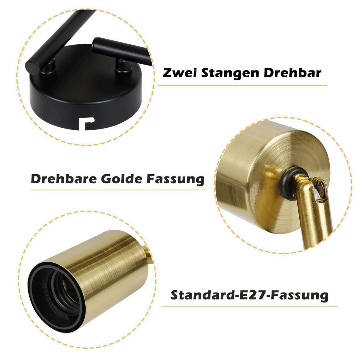 STRAHLER Nixie 4-flammig 75/9/13 cm - Goldfarben, Metall (75/9/13cm) - Nettlife