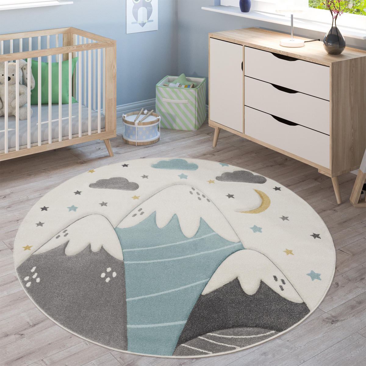 KINDERTEPPICH 120/120 cm Cosmo 707 - Creme, Textil (120/120cm) - Paco Home