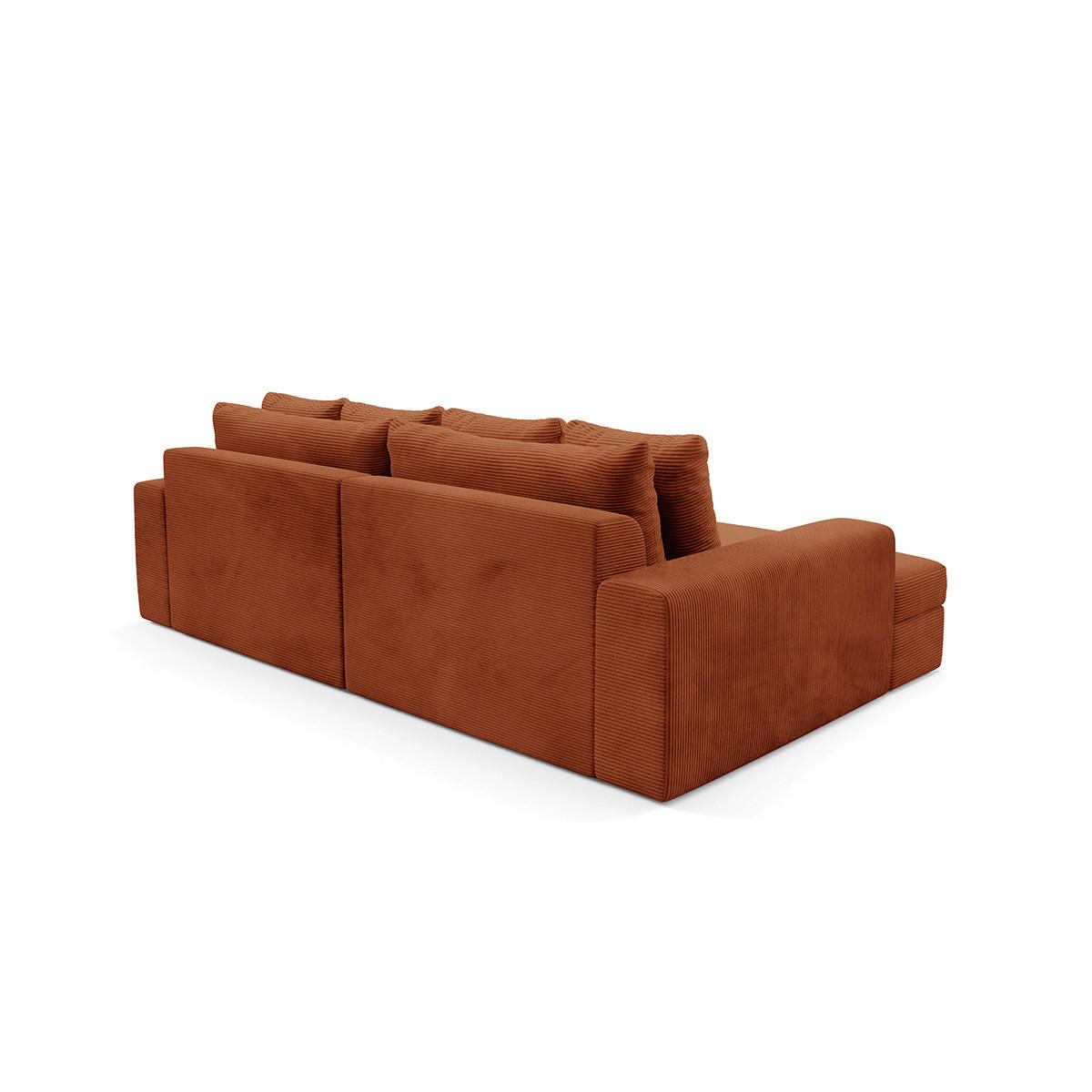 ECKSOFA Paola 3 Sitzplätze Ziegelrot - Rot, Holz (272/167cm) - Petits-meubles