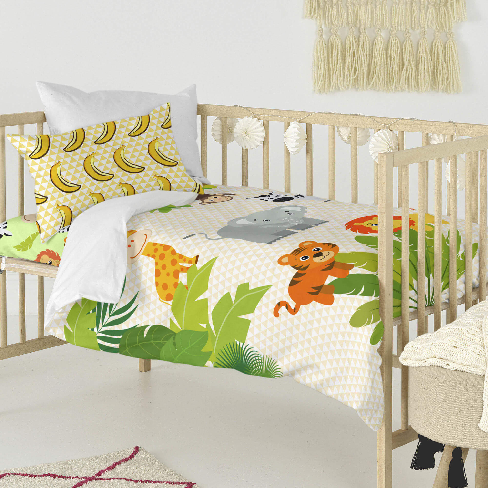 BETTBEZUG 2er-Set teiliges wild 100x120 cm (kinderbett) mehrfarbig - Multicolor, Textil (100/120cm) - Happy Friday