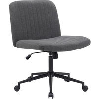DREHSTUHL Stoff dunkelgrau - Dunkelgrau/Schwarz, Textil/Metall (62/86/65cm) - CLP
