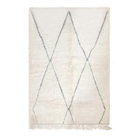 BERBERTEPPICH aus Marokko aus reiner Wolle beige - Beige, Naturmaterialien (150/250cm) - AFK Living