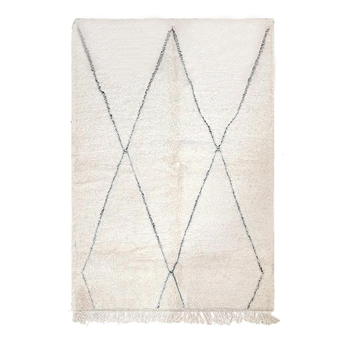 BERBERTEPPICH aus Marokko aus reiner Wolle beige - Beige, Naturmaterialien (150/250cm) - AFK Living