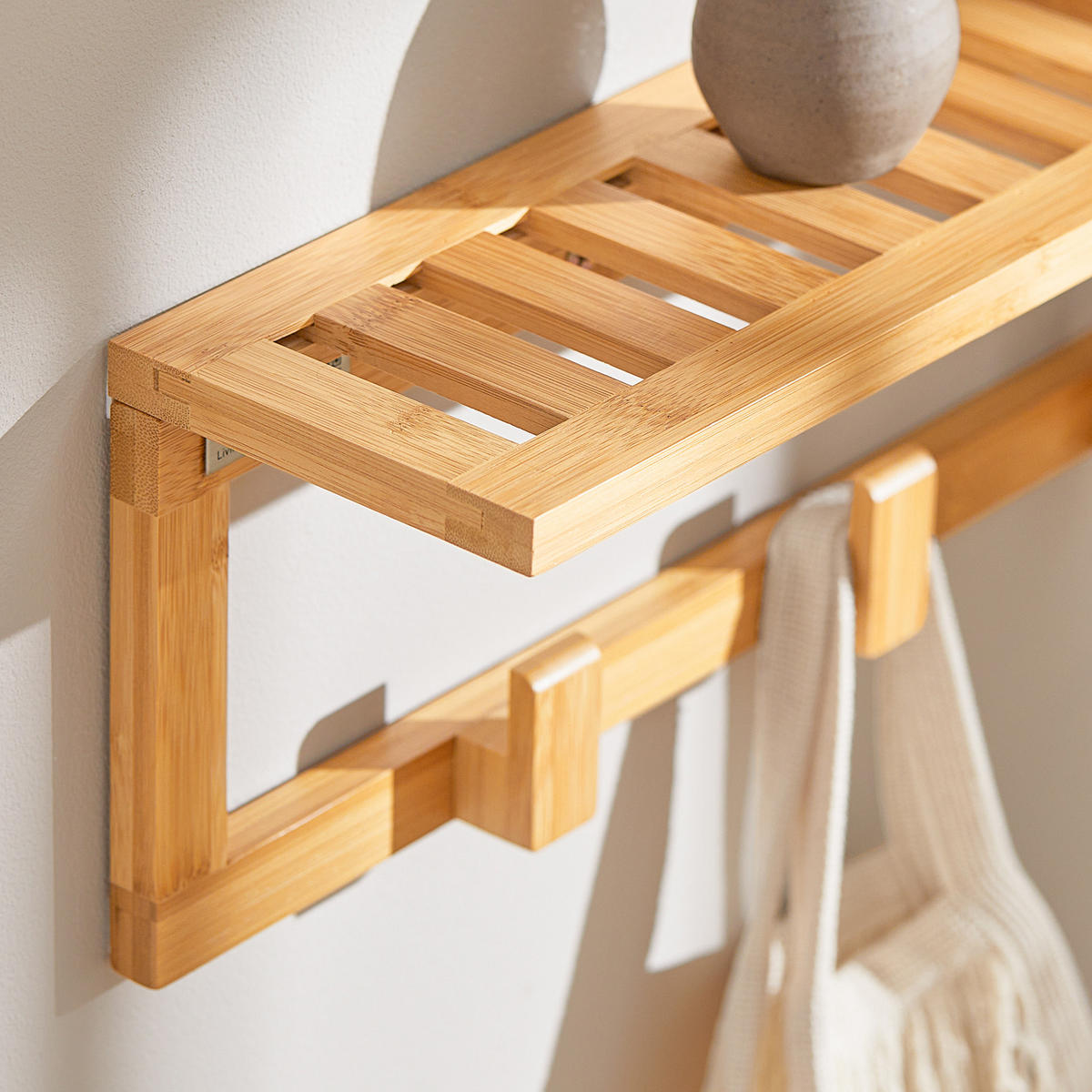 WANDGARDEROBE Natur - Naturfarben, Holz (90/17/13cm) - SoBuy