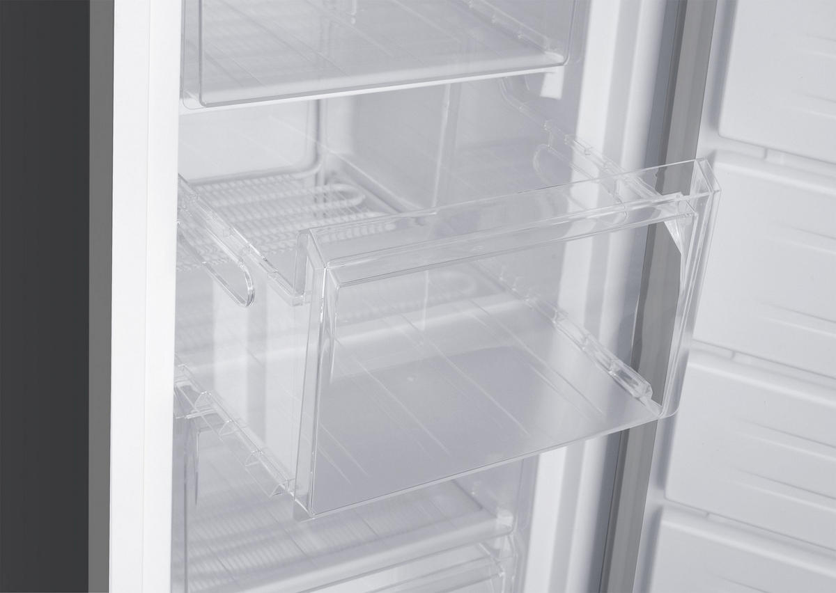 GEFRIERSCHRANK FS1682E-S groß - 168L Nutzinhalt, 4-Sterne Gefrieren, Freezer, leise 37 dB, silber - Silberfarben, Kunststoff/Metall (54.5/142.5/57.5cm) - homeX