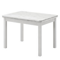 ESSTISCH mit ansteckplatten - Kiefer massiv - Weiß, Holz (77/104/74cm) - home24