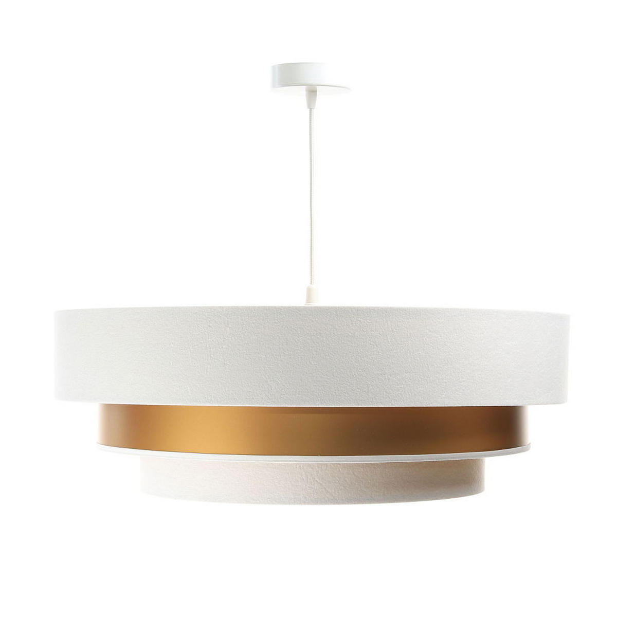 HÄNGELEUCHTE Gold 60/20 cm - Weiß, Kunststoff (60/1.5/20cm) - ONZENO