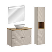 KOUPELNOVÝ NÁBYTEK 80.4cm Manoa 2er-Set Kašmír - béžová, kompozitní dřevo (80.4/59/40cm) - Petits-meubles