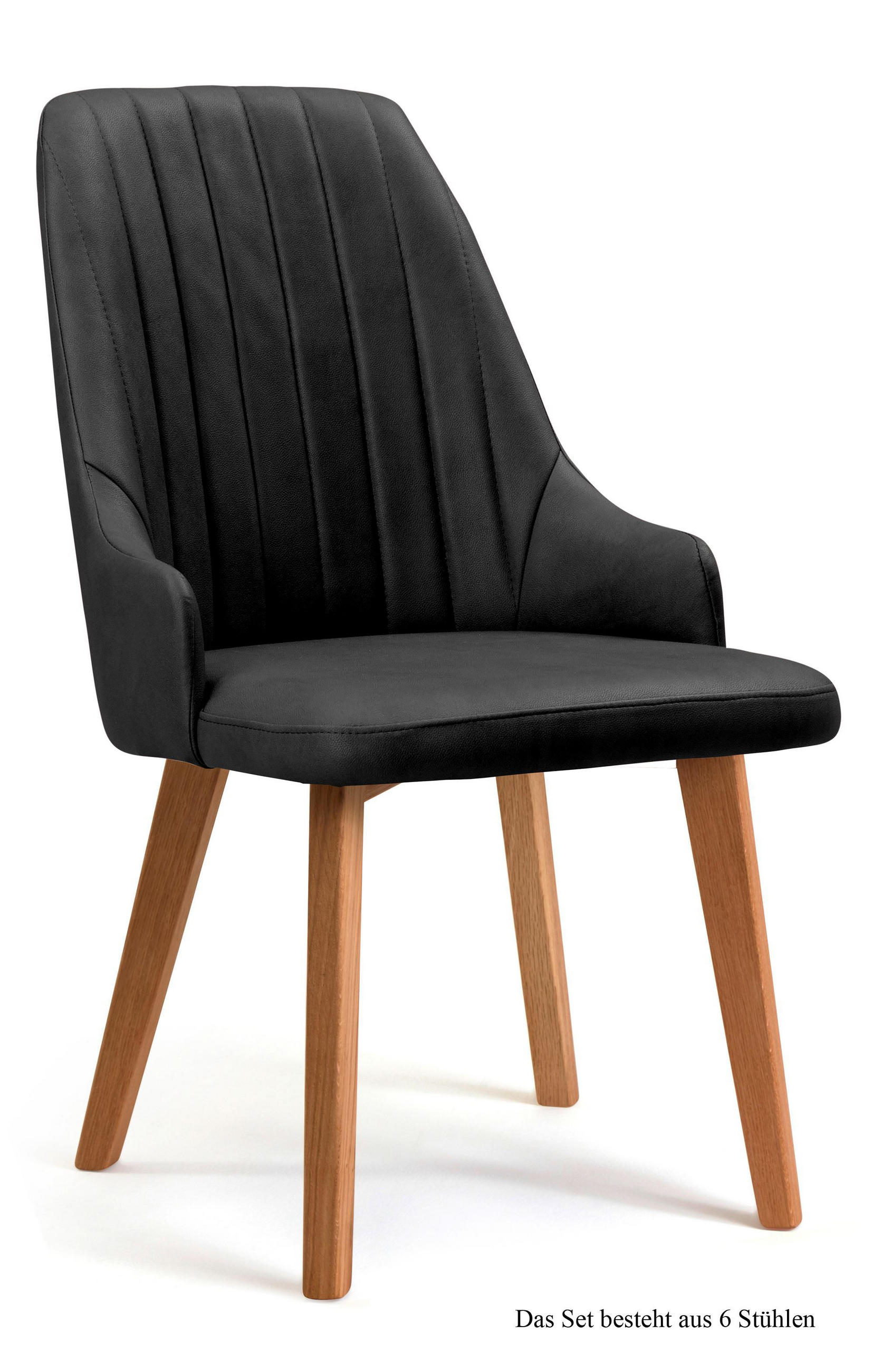 ESSZIMMERSTUHL (6er-Set) Daryl 52x91x60 Eiche geölt/Anthrazit - Eichefarben/Anthrazit, Kunststoff (60/91/52cm) - 58aufmkessel
