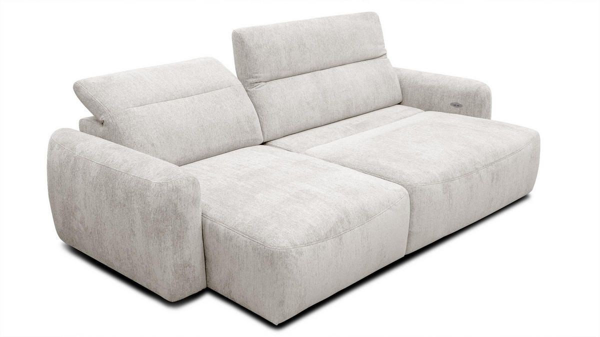 ECKSOFA NERO 4-Sitzer, ecru - Ecru/Schwarz, Holz/Textil (272/81/159cm) - Courtois Laville